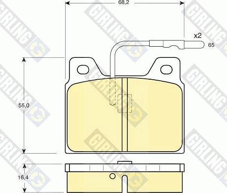 Girling 6101561 - Kit de plaquettes de frein, frein à disque cwaw.fr