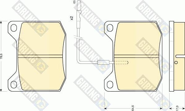 Girling 6101511 - Kit de plaquettes de frein, frein à disque cwaw.fr