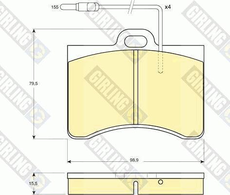 Girling 6101659 - Kit de plaquettes de frein, frein à disque cwaw.fr