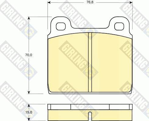 Girling 6101002 - Kit de plaquettes de frein, frein à disque cwaw.fr