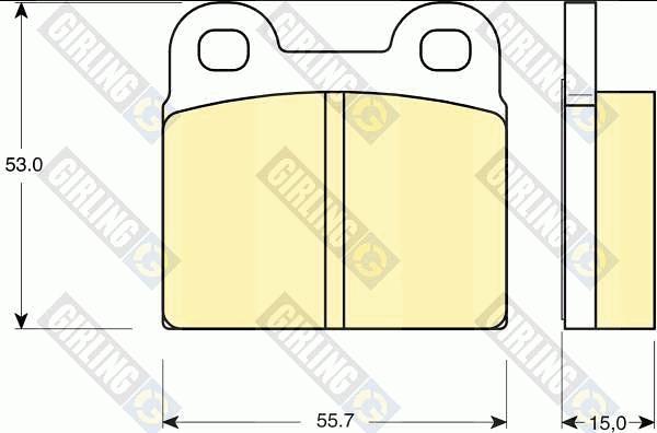 Girling 6101022 - Kit de plaquettes de frein, frein à disque cwaw.fr