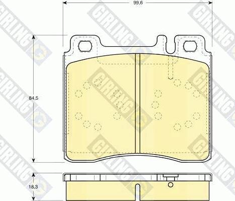 Girling 6101132 - Kit de plaquettes de frein, frein à disque cwaw.fr