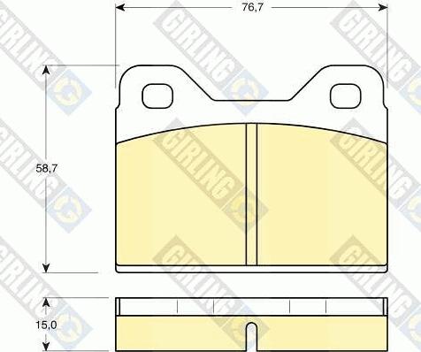 Girling 6101122 - Kit de plaquettes de frein, frein à disque cwaw.fr