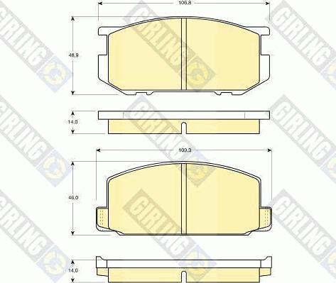 Girling 6101819 - Kit de plaquettes de frein, frein à disque cwaw.fr