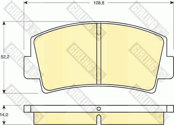 Girling 6101399 - Kit de plaquettes de frein, frein à disque cwaw.fr