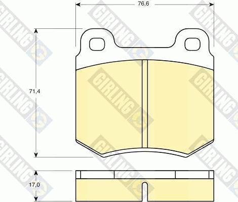 Girling 6101361 - Kit de plaquettes de frein, frein à disque cwaw.fr