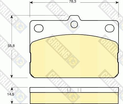 Girling 6101389 - Kit de plaquettes de frein, frein à disque cwaw.fr