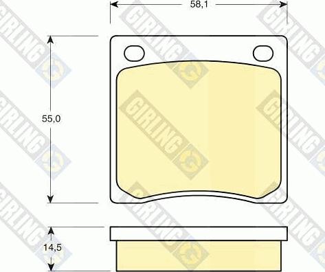 Girling 6101269 - Kit de plaquettes de frein, frein à disque cwaw.fr