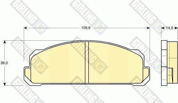 Girling 6101233 - Kit de plaquettes de frein, frein à disque cwaw.fr