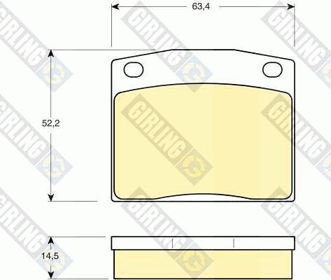 Girling 6101719 - Kit de plaquettes de frein, frein à disque cwaw.fr