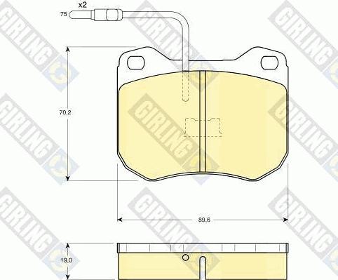 Girling 6101732 - Kit de plaquettes de frein, frein à disque cwaw.fr