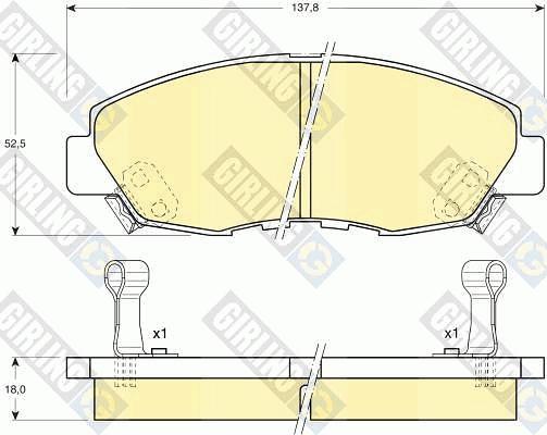 Girling 6108949 - Kit de plaquettes de frein, frein à disque cwaw.fr