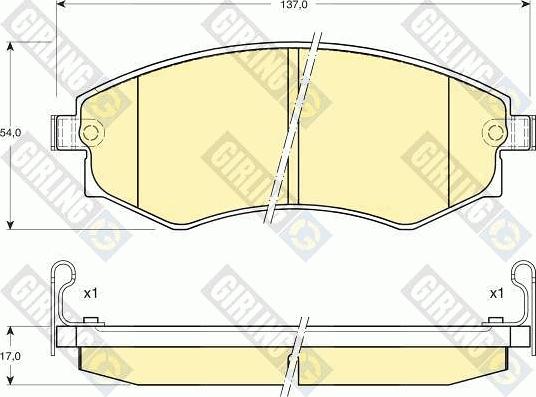 Girling 6108959 - Kit de plaquettes de frein, frein à disque cwaw.fr