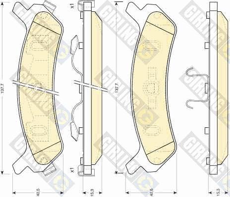 Girling 6108969 - Kit de plaquettes de frein, frein à disque cwaw.fr