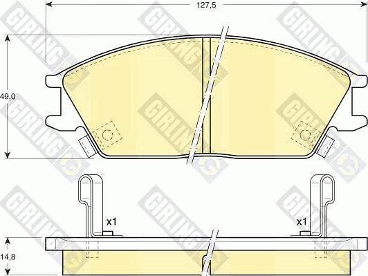 Girling 6108939 - Kit de plaquettes de frein, frein à disque cwaw.fr