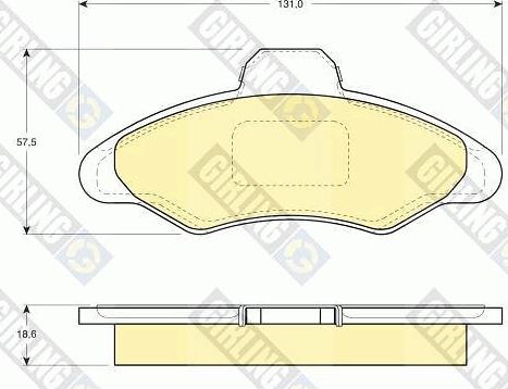 Girling 6108973 - Kit de plaquettes de frein, frein à disque cwaw.fr