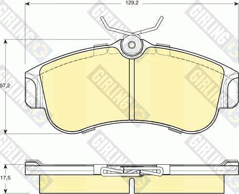 Girling 6108481 - Kit de plaquettes de frein, frein à disque cwaw.fr