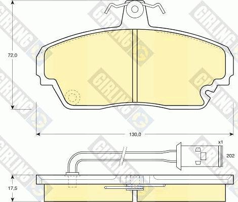 Girling 6108511 - Kit de plaquettes de frein, frein à disque cwaw.fr