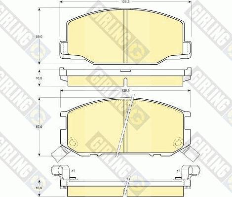 Girling 6108699 - Kit de plaquettes de frein, frein à disque cwaw.fr