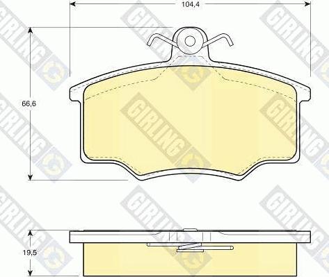 Girling 6108631 - Kit de plaquettes de frein, frein à disque cwaw.fr