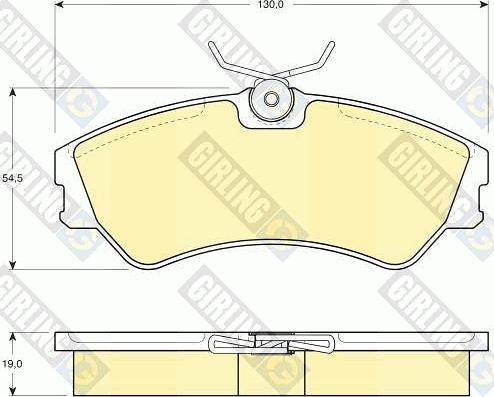 Girling 6108621 - Kit de plaquettes de frein, frein à disque cwaw.fr