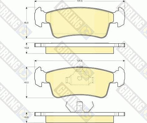 Girling 6108672 - Kit de plaquettes de frein, frein à disque cwaw.fr