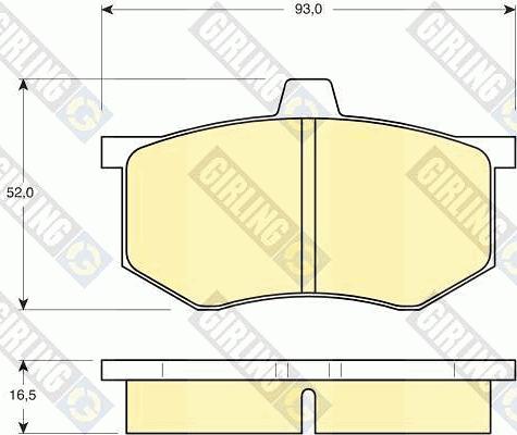 Girling 6108011 - Kit de plaquettes de frein, frein à disque cwaw.fr