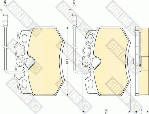 Girling 6108081 - Kit de plaquettes de frein, frein à disque cwaw.fr