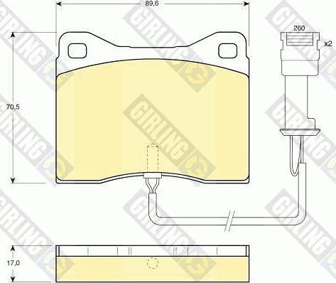 Girling 6108022 - Kit de plaquettes de frein, frein à disque cwaw.fr