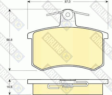 Girling 6108141 - Kit de plaquettes de frein, frein à disque cwaw.fr