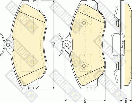 Girling 6108151 - Kit de plaquettes de frein, frein à disque cwaw.fr