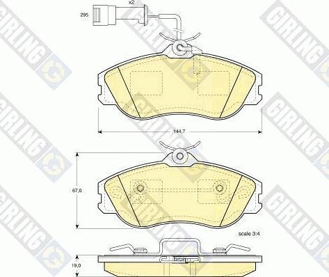 Girling 6108161 - Kit de plaquettes de frein, frein à disque cwaw.fr