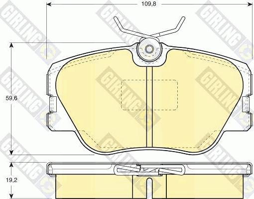 Girling 6108181 - Kit de plaquettes de frein, frein à disque cwaw.fr