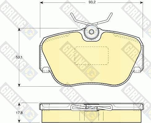 Girling 6108171 - Kit de plaquettes de frein, frein à disque cwaw.fr