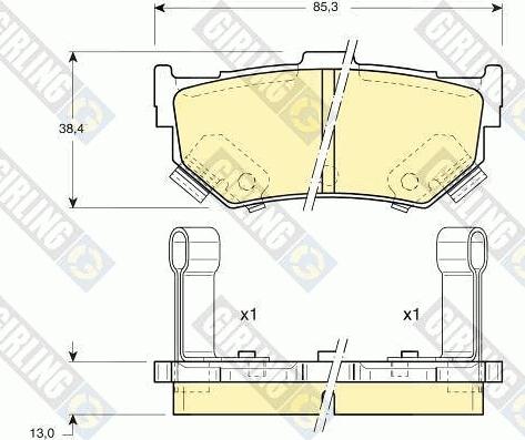 Girling 6108849 - Kit de plaquettes de frein, frein à disque cwaw.fr