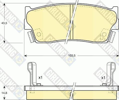 Girling 6108859 - Kit de plaquettes de frein, frein à disque cwaw.fr