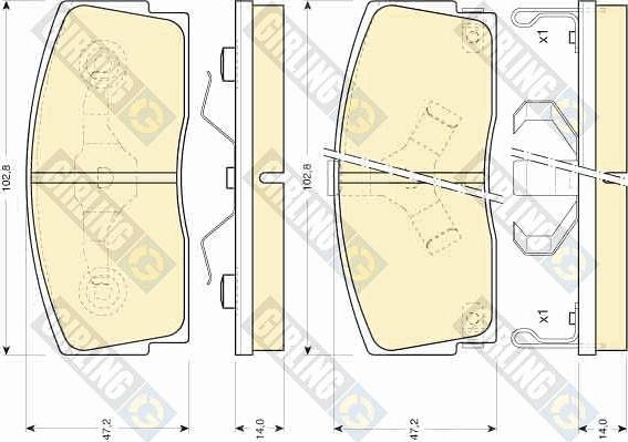 Girling 6108869 - Kit de plaquettes de frein, frein à disque cwaw.fr