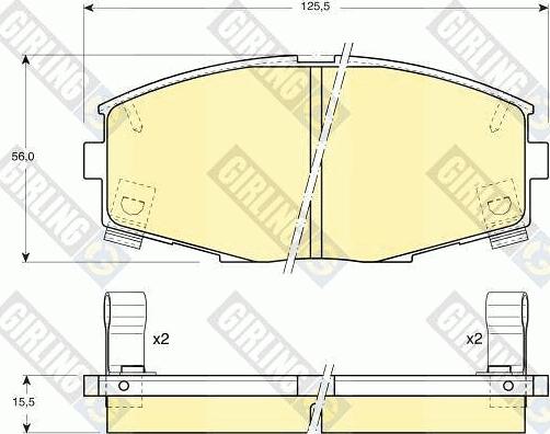 Girling 6108809 - Kit de plaquettes de frein, frein à disque cwaw.fr