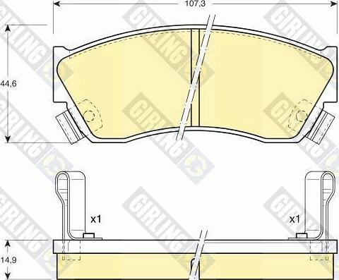 Girling 6108839 - Kit de plaquettes de frein, frein à disque cwaw.fr