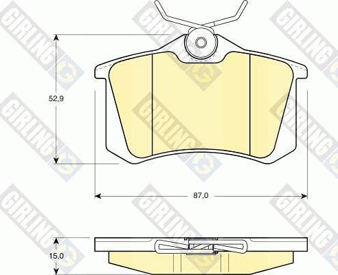 Girling 6108231 - Kit de plaquettes de frein, frein à disque cwaw.fr