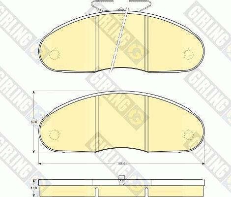 Girling 6108273 - Kit de plaquettes de frein, frein à disque cwaw.fr