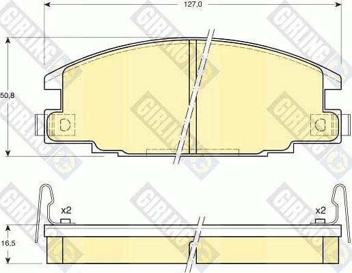 Girling 6108709 - Kit de plaquettes de frein, frein à disque cwaw.fr