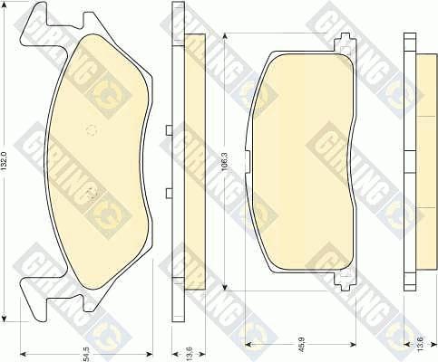 Girling 6108789 - Kit de plaquettes de frein, frein à disque cwaw.fr