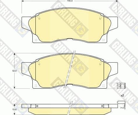 Girling 6108779 - Kit de plaquettes de frein, frein à disque cwaw.fr