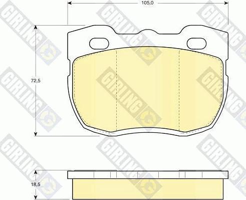 Girling 6103946 - Kit de plaquettes de frein, frein à disque cwaw.fr