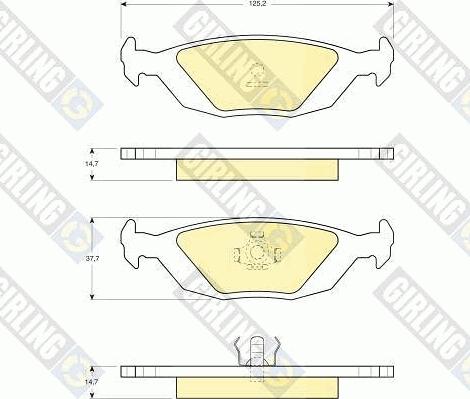 Girling 6103922 - Kit de plaquettes de frein, frein à disque cwaw.fr