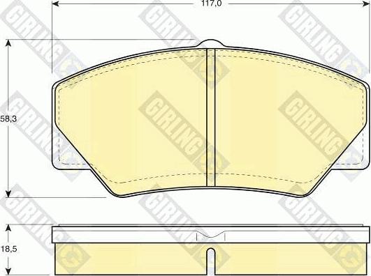 Girling 6103493 - Kit de plaquettes de frein, frein à disque cwaw.fr