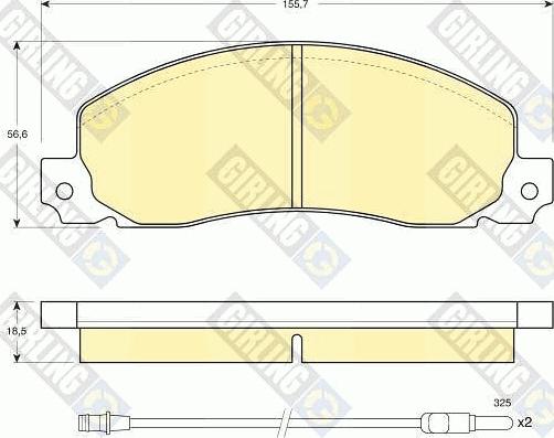 Girling 6103443 - Kit de plaquettes de frein, frein à disque cwaw.fr