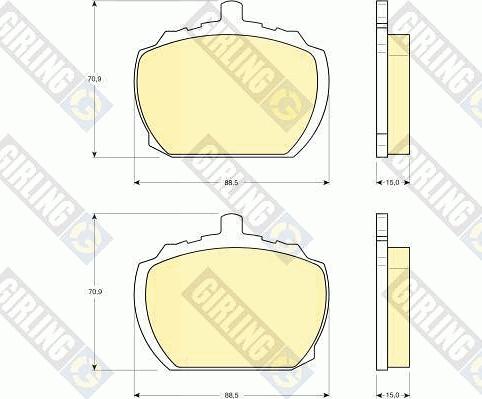 Girling 6103406 - Kit de plaquettes de frein, frein à disque cwaw.fr