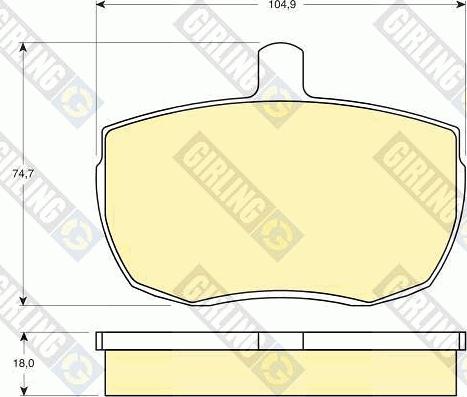 Girling 6103416 - Kit de plaquettes de frein, frein à disque cwaw.fr